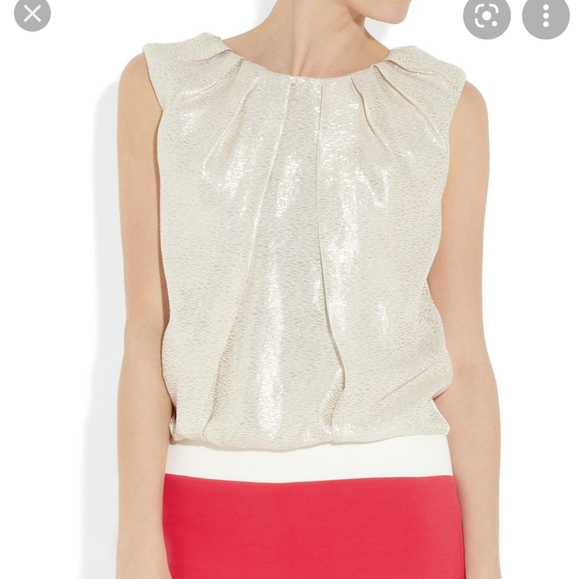 MAJE LAURELINE METALLIC COLORBLOCK DRESS 38/M - Picture 3 of 13